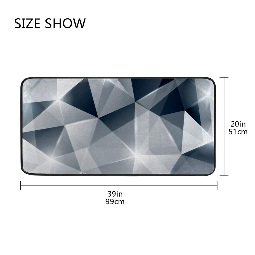Non-Slip Waterproof Kitchen Floor Mat - Super Cozy Machine Washable Doormat with Sparkle Design (39x20 Inches) for Home, Office & Entryway - Perfect for Cooking Areas, Sink Stations & High-Traffic Zones