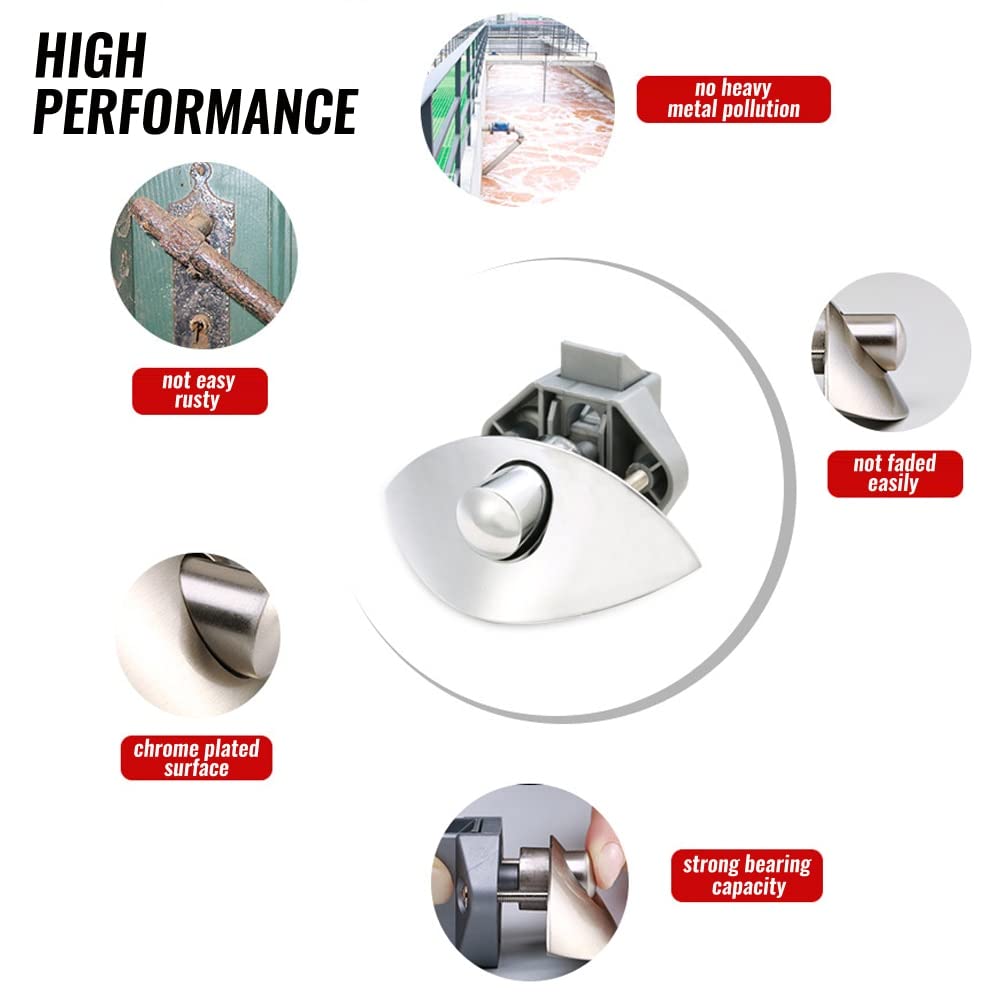 20mm Half-Moon Push Lock for RV, Camper, Boat & Furniture - Cabinet Drawer Latch, Caravan Door Hardware - Perfect for Motorhome Storage & Marine Applications