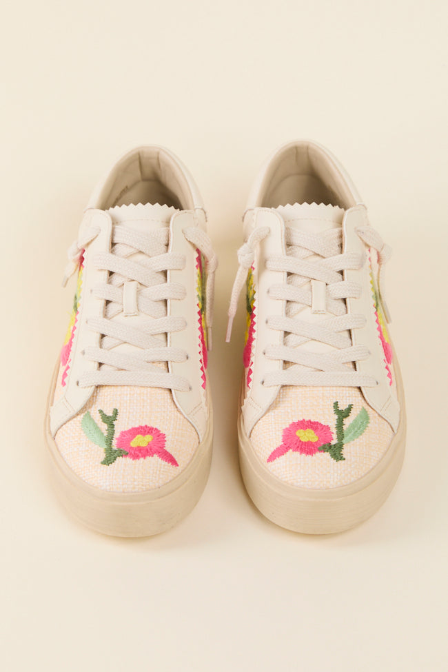 Gaby Women's Multi Floral Fashion Sneakers - Comfortable Casual Walking Shoes for Women, Perfect for Daily Wear, Gym, Travel & Outdoor Activities