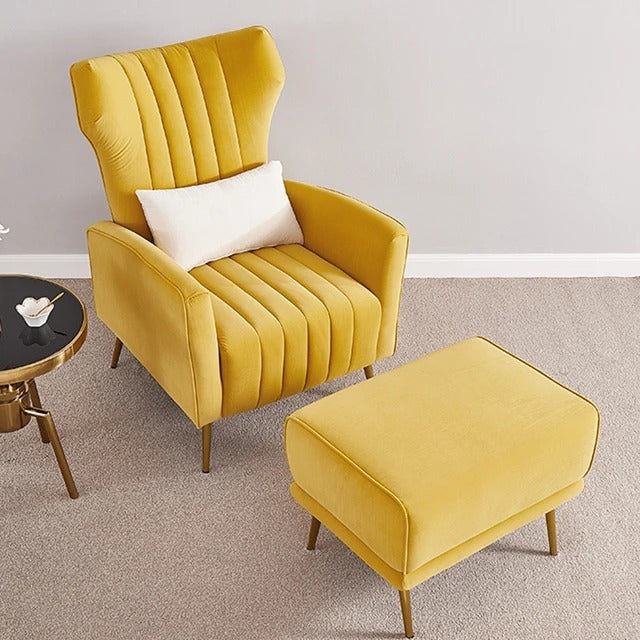 Velvet Accent Chair - Mid Century Vanity Chair with Gold Legs | Elegant Home Decor for Living Room, Bedroom & Dressing Area