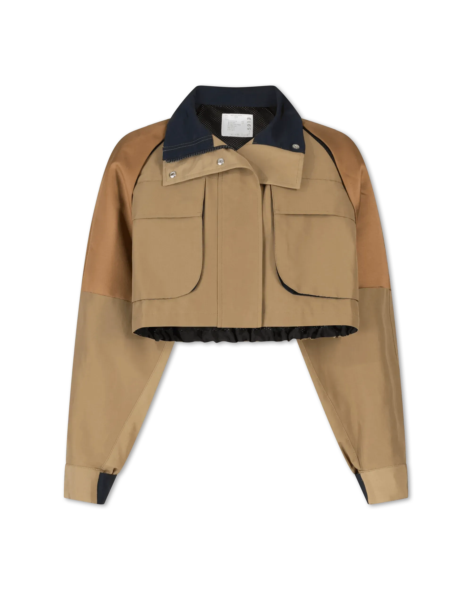 Stylish Grosgrain Mix Cropped Jacket for Women - Trendy Fashion Outerwear for Spring & Fall - Perfect for Casual Outings, Office Wear & Date Nights