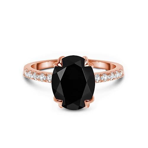 Rose Gold Obsidian Ring - Harlow