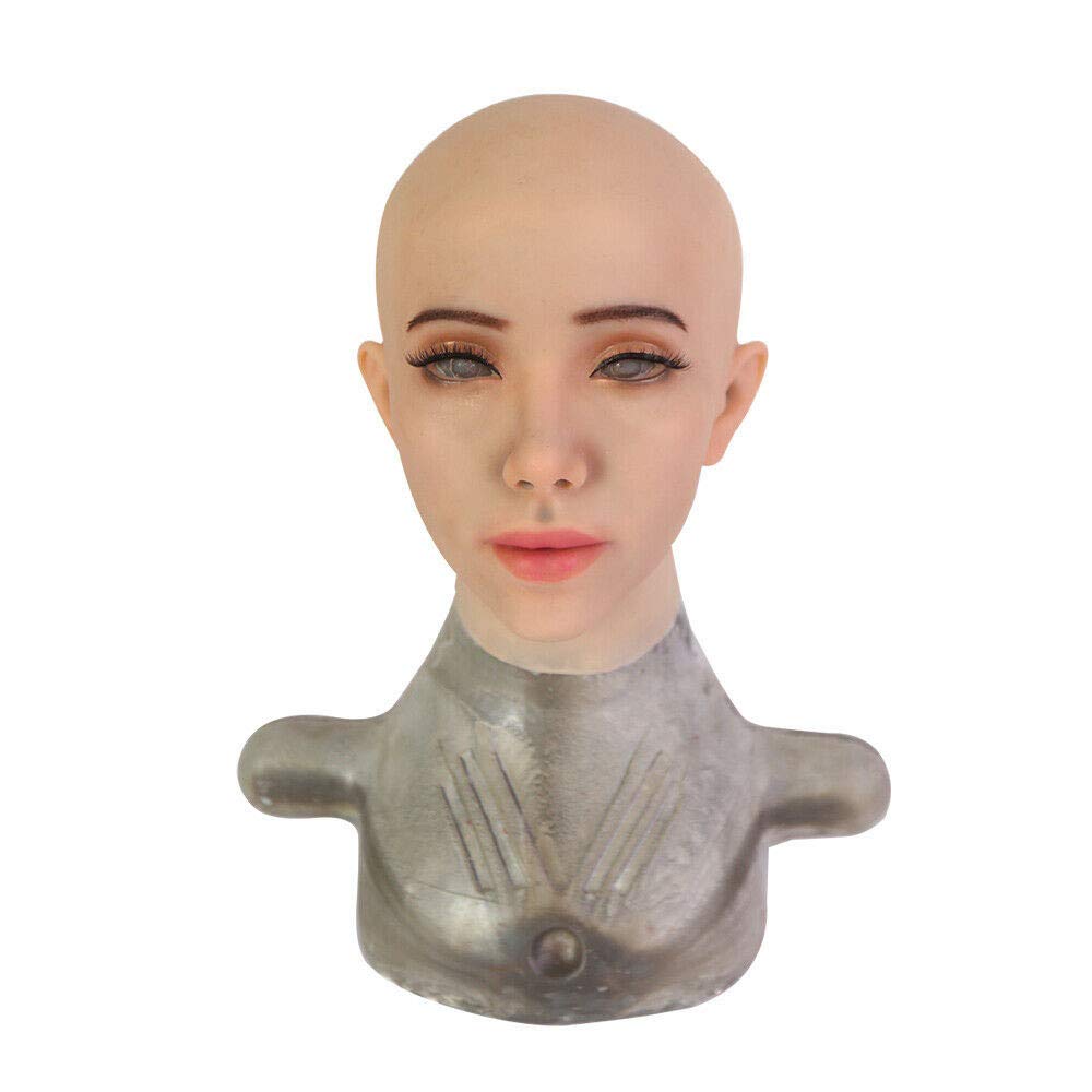 Realistic Silicone Female Face Mask for Crossdressers & Transgender - Perfect for Cosplay, Halloween Costumes & Gender Transformation