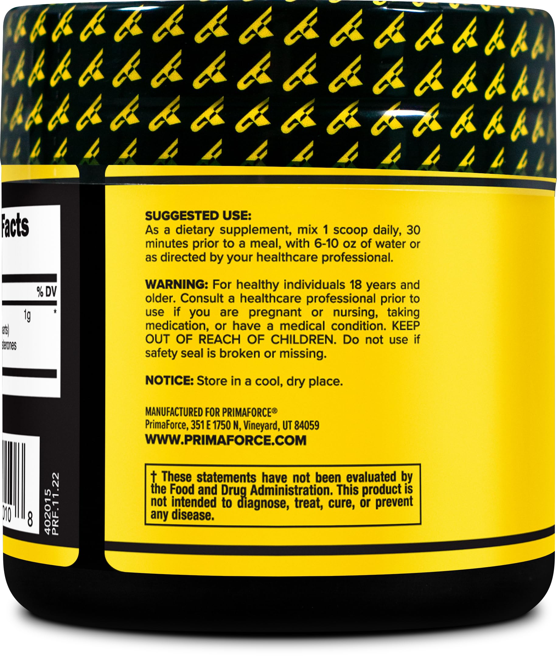 PrimaForce Cissus Quadrangularis Extract Powder - 100g Pure Unflavored Joint Support Supplement for Athletes & Active Lifestyles
