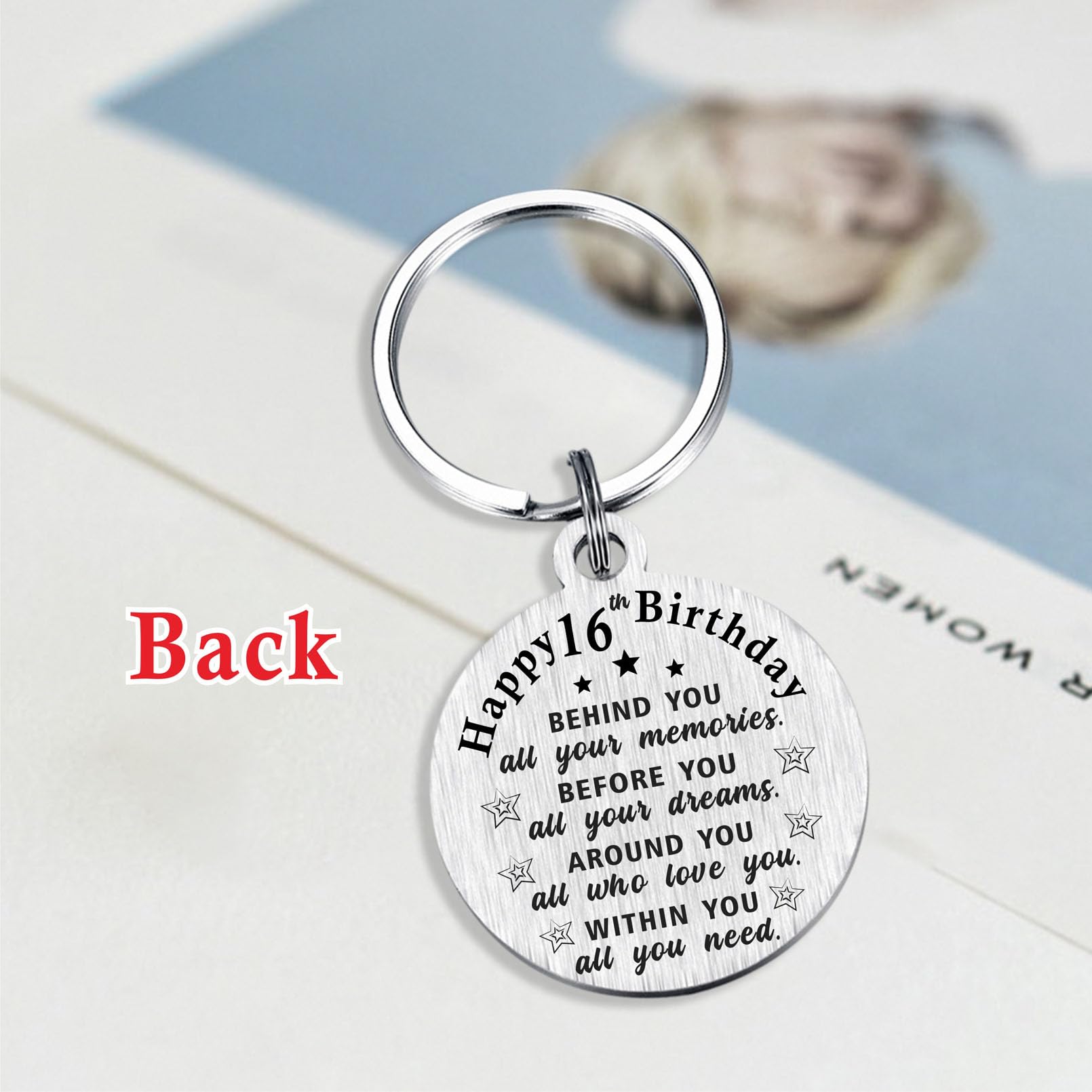 ABNTY 16th Birthday Keychain Gift for Girls & Boys - 2009 Born Birthday Present with Charm | Perfect for Sweet 16 Party Decorations & Teen Milestone Celebrations