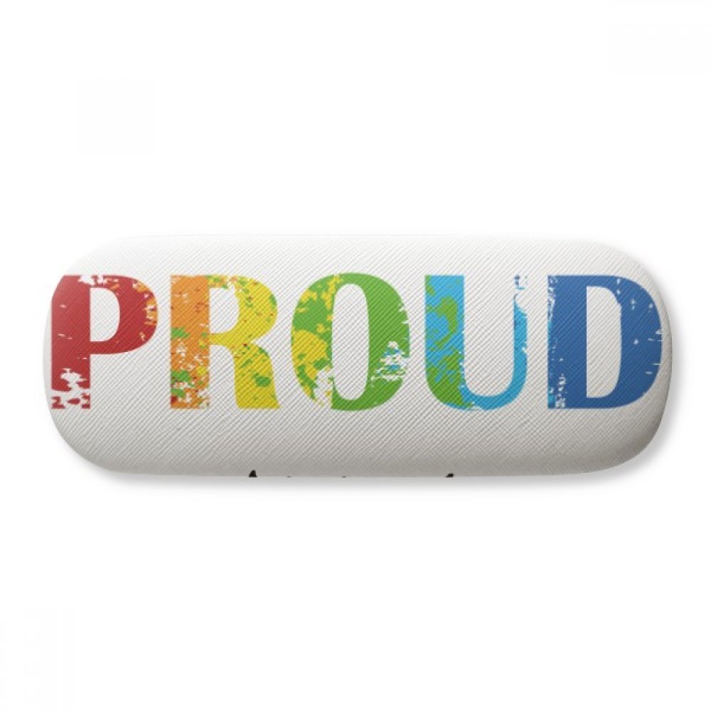 LGBT Rainbow Flag Proud Ally Glasses Case - Hard Shell Eyeglass Storage Box for Sunglasses & Reading Glasses - Perfect for Pride Events, Travel & Daily Protection