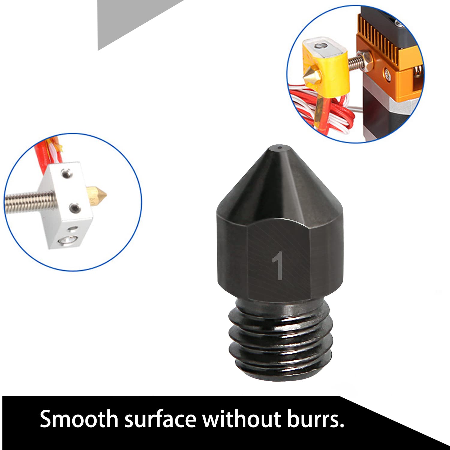 Aopin M6 1.75mm 3D Printer Nozzle - 1mm/0.039