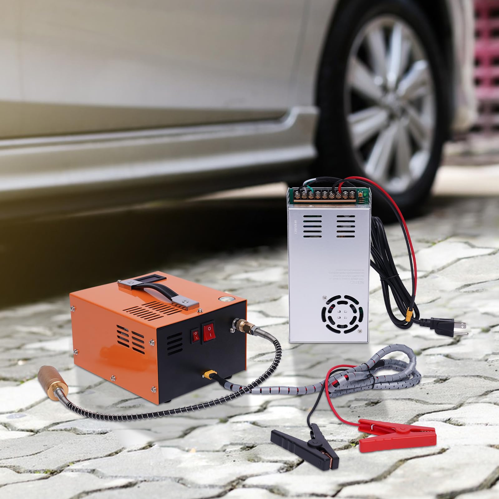 High Pressure PCP Air Compressor 30MPA 4500PSI 300Bar Portable Pump for PCP Rifles - 110V/12V 250W Electric Airgun Charger - Perfect for Hunting, Shooting Sports & Outdoor Adventures