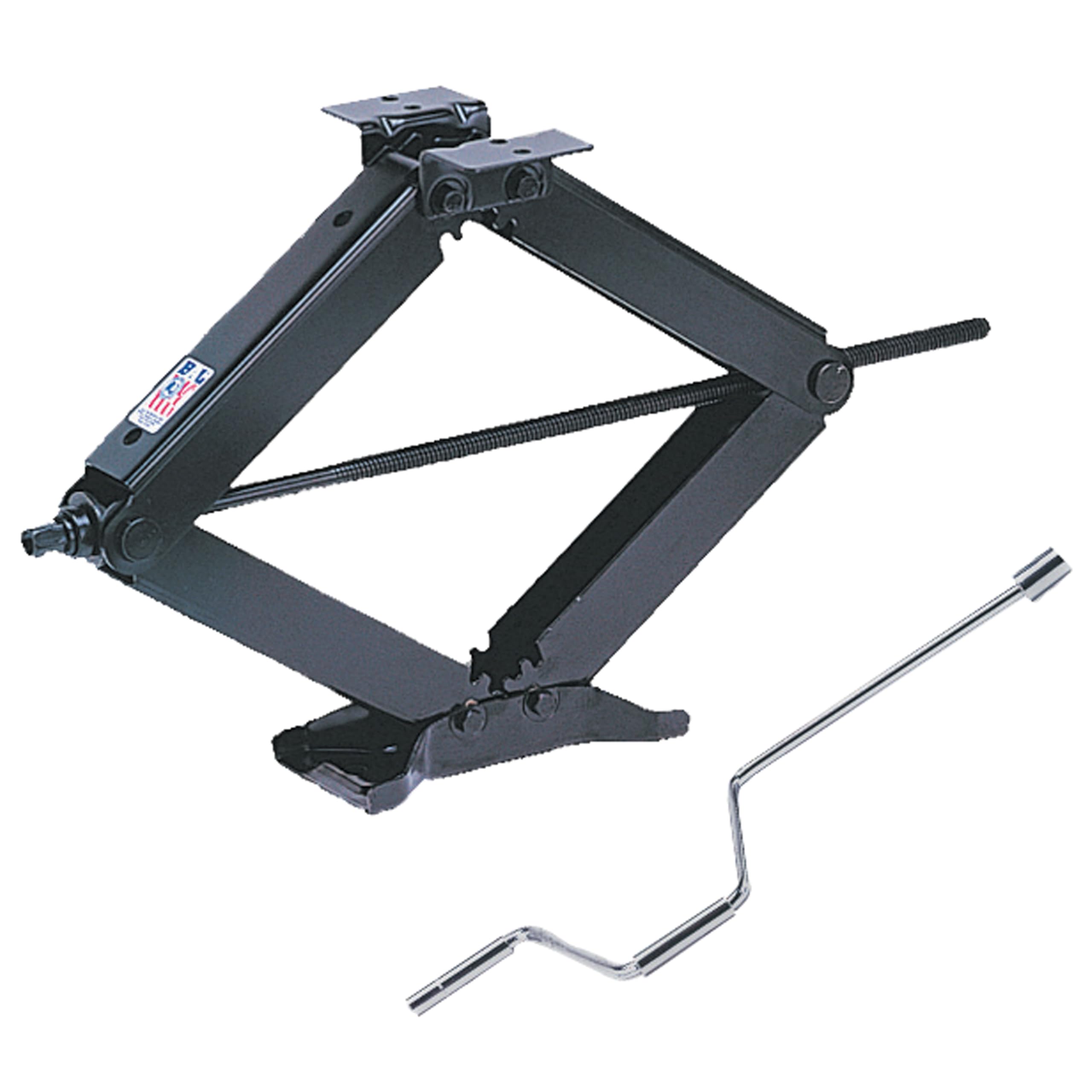 ADNIK BAL R.V. Products Group 24002D Deluxe 24-Inch Leveling Scissor Jack with 2 Swivel Head Crank Handles (20037) - Heavy Duty RV Trailer Stabilizer for Easy Leveling & Maintenance