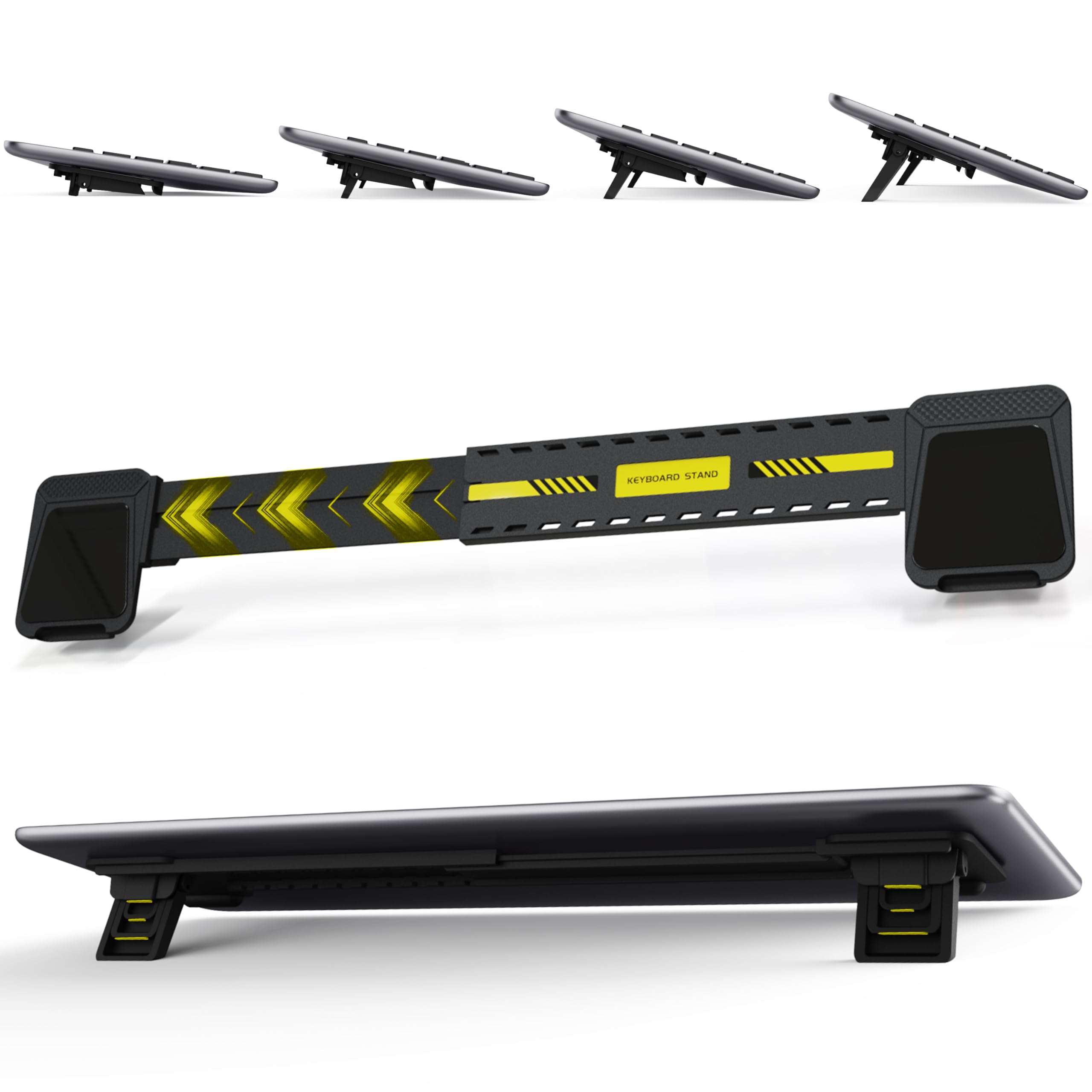 HONKID Adjustable Keyboard Stand for Apple Magic Keyboard & Flat-Back Keyboards - Ergonomic Riser for Desktop Computers - Perfect for Office, Gaming & Home Workspace Setup