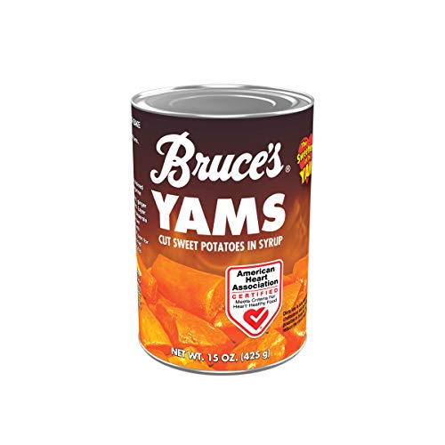 Bruce's Yams Cut Sweet Potatoes in Syrup, 15 Oz (Pack of 12) - Canned Yams for Baking, Holiday Meals & Sweet Potato Casseroles