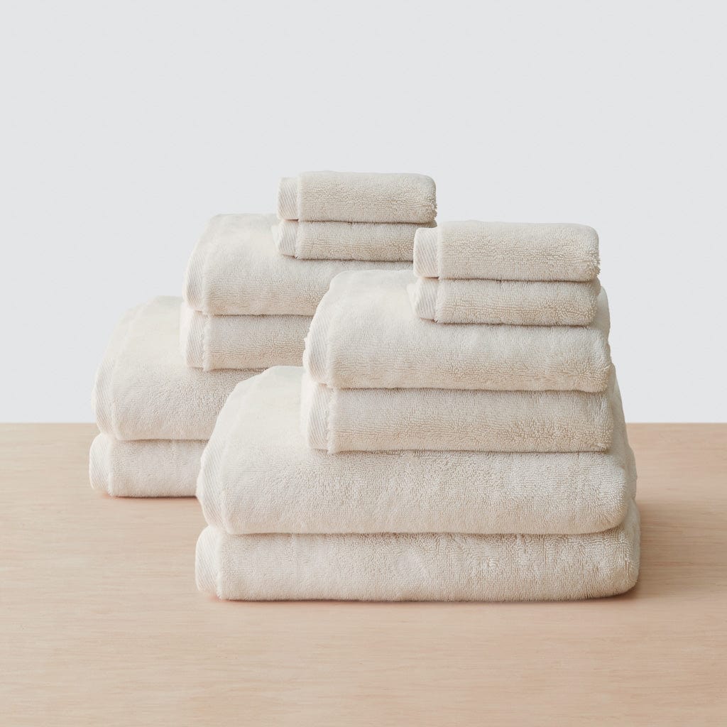 Premium Organic Cotton Plush Bath Towel Set - Ultra Soft & Absorbent for Spa, Bathroom & Beach Use