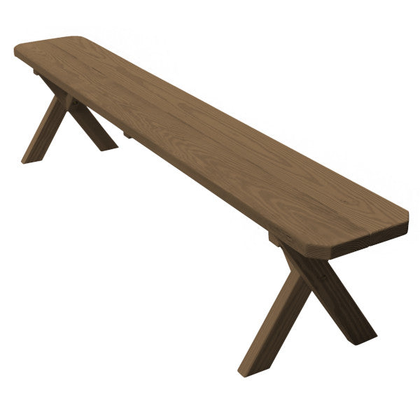 Yellow Pine Picnic Cross-Leg Bench - 5ft, 6ft, 8ft Sizes - Perfect for Outdoor Dining, Camping & Backyard Gatherings