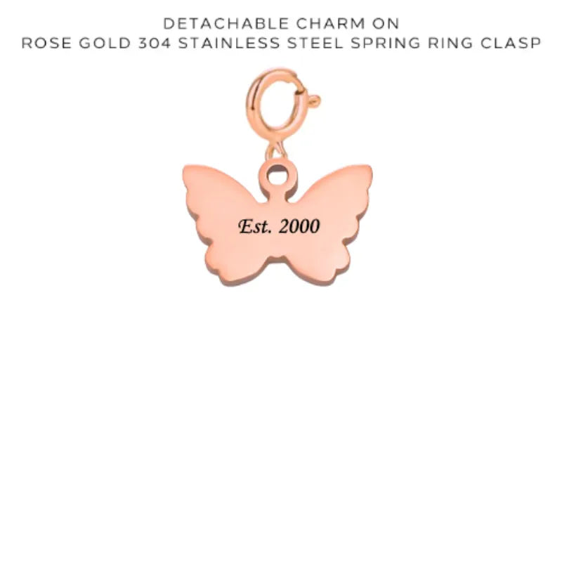 Personalized Engraved Charms with Detachable Clasp - Custom Name Jewelry Gift for Women - Perfect for Necklaces, Bracelets & Keychains