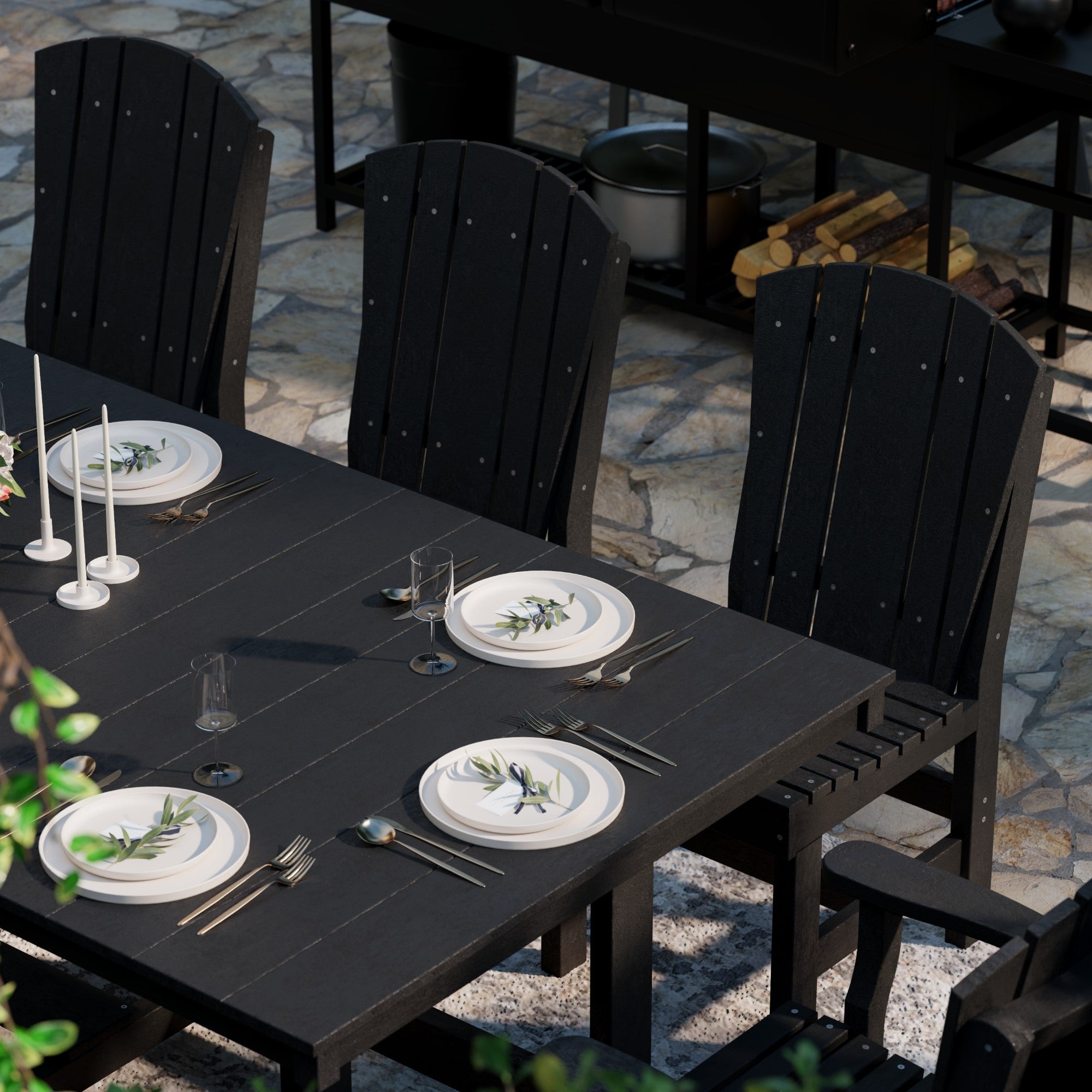 Heritage 9-Piece 44x94 Inch Dining Table Set - Perfect for Family Gatherings, Dinner Parties & Formal Dining Rooms