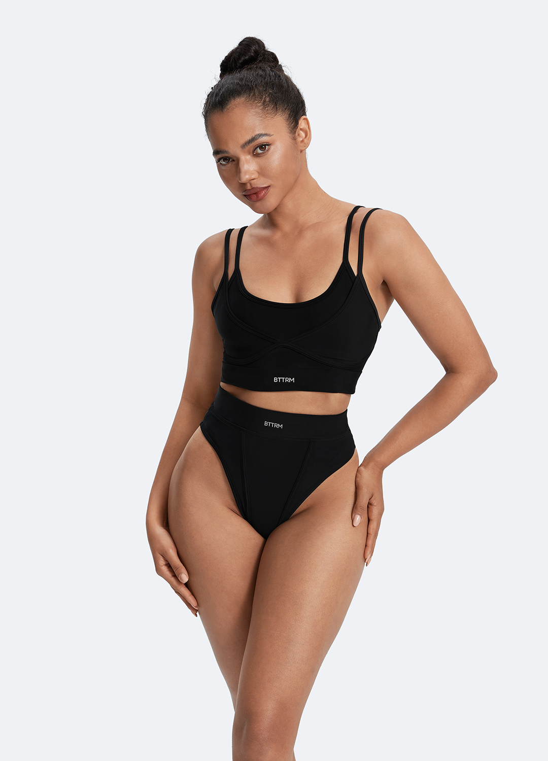 Comfortable Double Strap Cotton Bralette for Women - Wireless Soft Support Bra for Yoga, Lounge & Everyday Wear