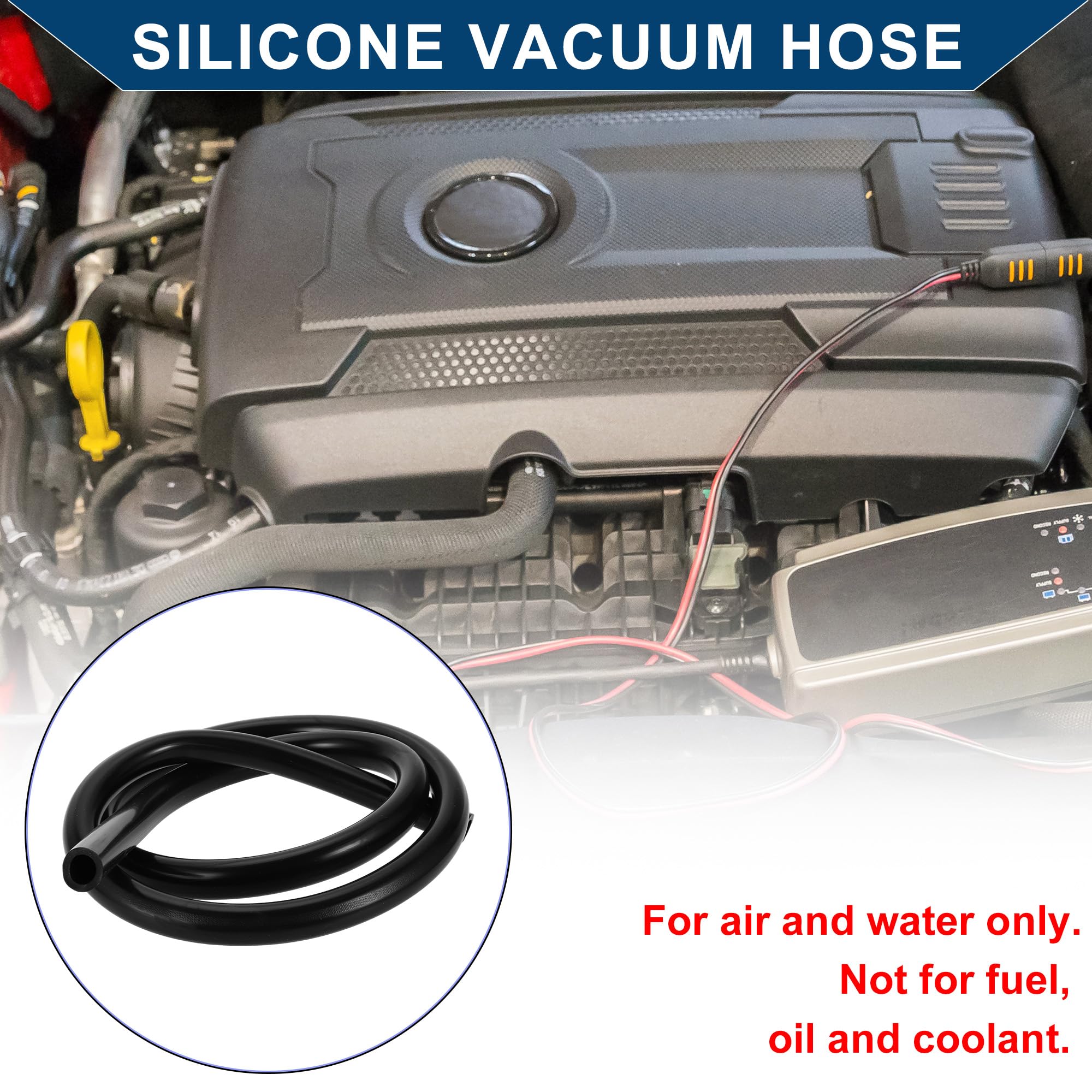 High-Temperature Silicone Vacuum Tubing Hose - 5ft, 5/8