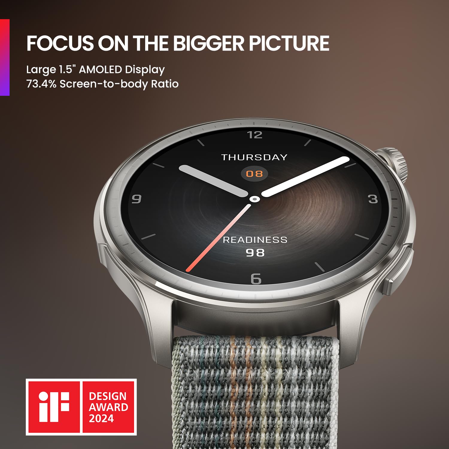 Amazfit Balance 46mm Smart Watch with Fitness Tracker, Body Composition Analysis, Sleep Monitoring, GPS, Alexa Built-In, Bluetooth Calling - Health & Activity Tracker for Android iPhone (Black) - Perfect for Workouts, Running & Daily Health Tracking
