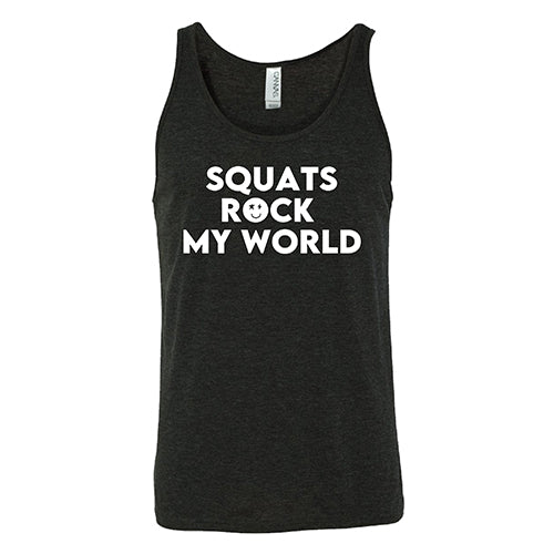 Unisex Squats Rock My World T-Shirt - Gym Workout & Fitness Apparel for Men & Women - Perfect for Weightlifting, CrossFit & Gym Motivation