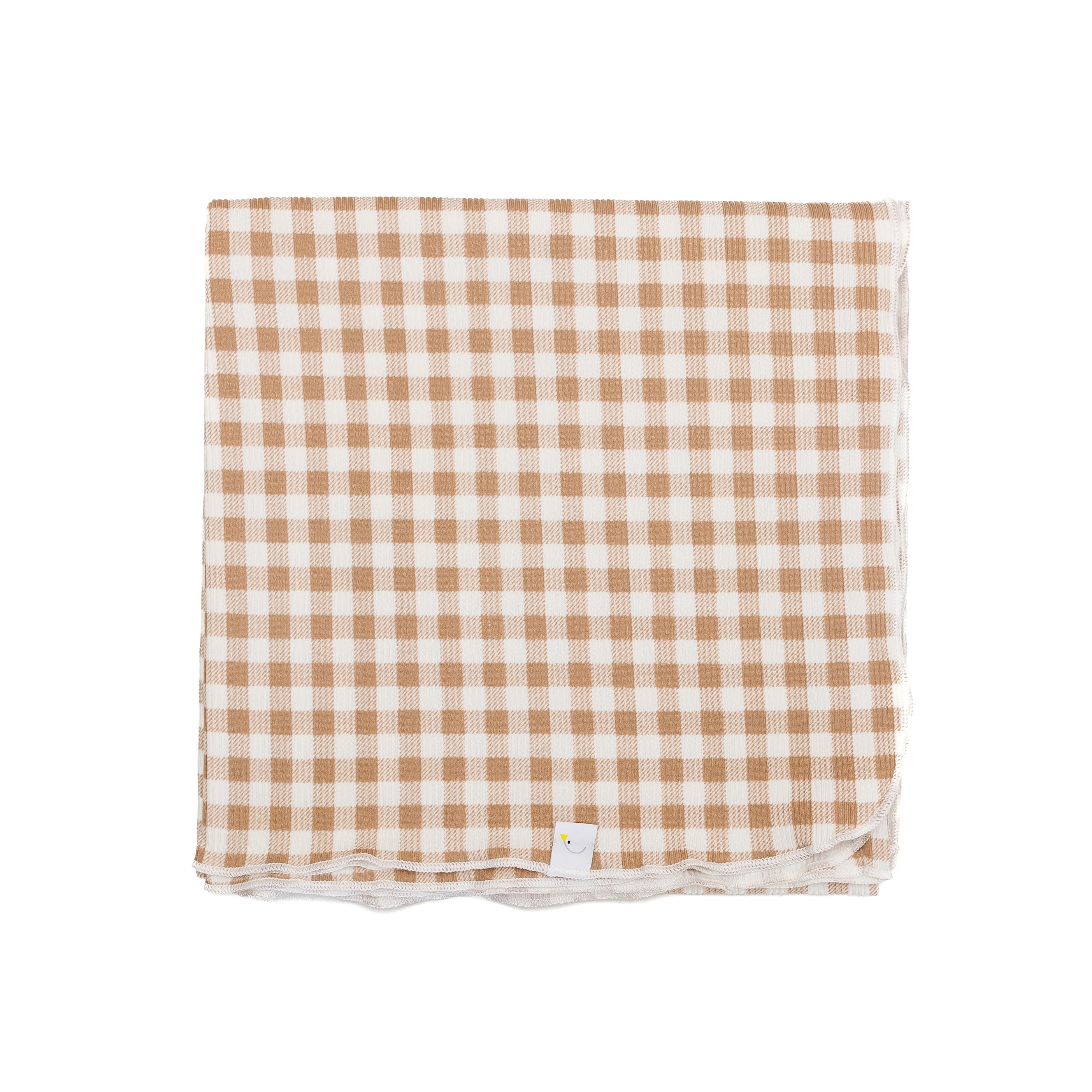 Soft Gingham Taupe Swaddle Blanket for Baby - Breathable & Cozy Cotton Wrap for Newborns, Infants & Toddlers - Perfect for Swaddling, Nursing, Stroller & Crib Use