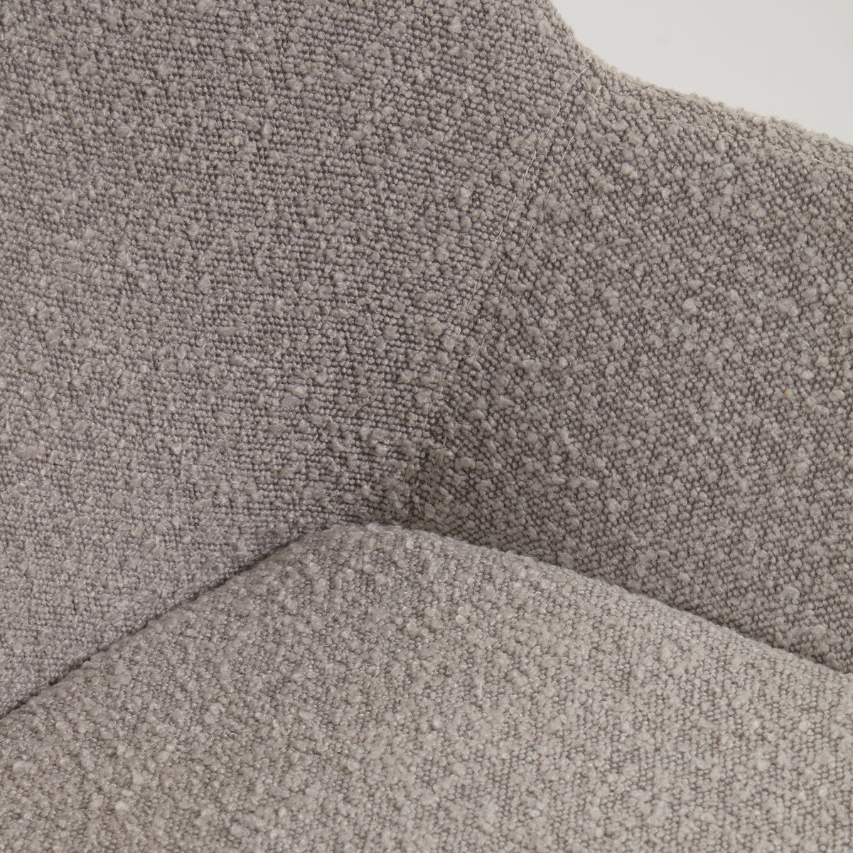 Konna Boucle Dining Chair - Modern Upholstered Accent Chair for Kitchen, Dining Room & Office - Soft Textured Fabric & Sturdy Wooden Legs