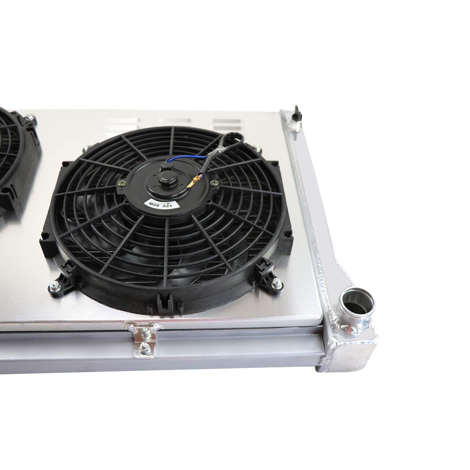 High-Performance 3 Row Aluminum Radiator with Dual 12