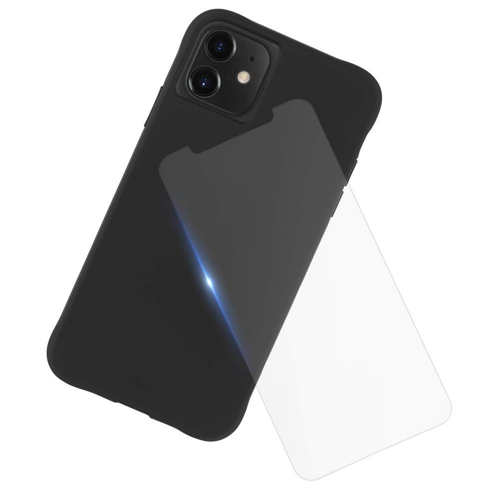 Case-Mate Tough Clear iPhone 11 Case with Tempered Glass Screen Protector | 6.1 Inch Smoke Protective Cover | Shockproof Slim Fit for Daily Use, Work & Outdoor Activities