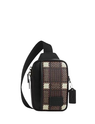 Coach Edge L Pack With Plaid Print - Stylish Crossbody Bag for Women | Perfect for Work, Travel & Everyday Use