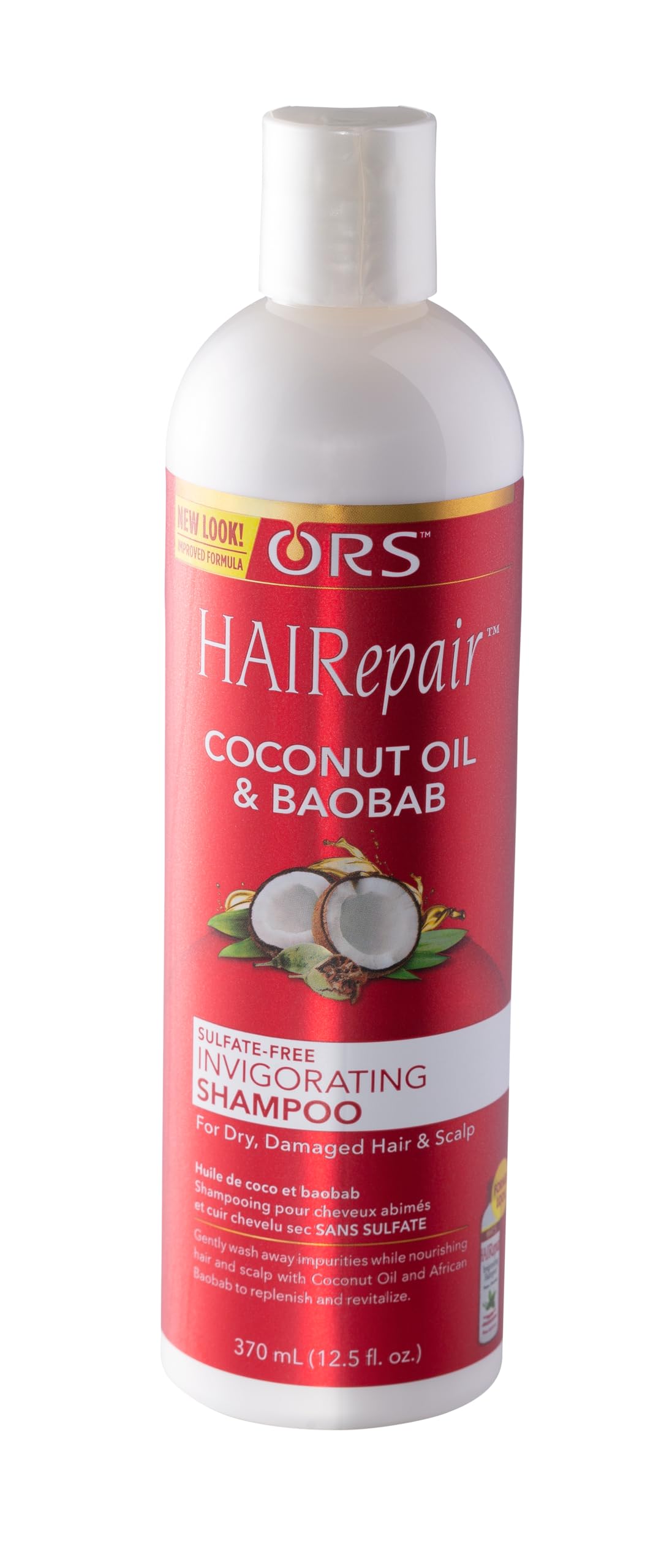 ORS HAIRepair Sulfate-Free Shampoo & Conditioner Set with Coconut Oil & Baobab - Restorative Hair Care Bundle for Dry, Damaged Hair - Deep Moisturizing Treatment for Daily Use at Home or Salon