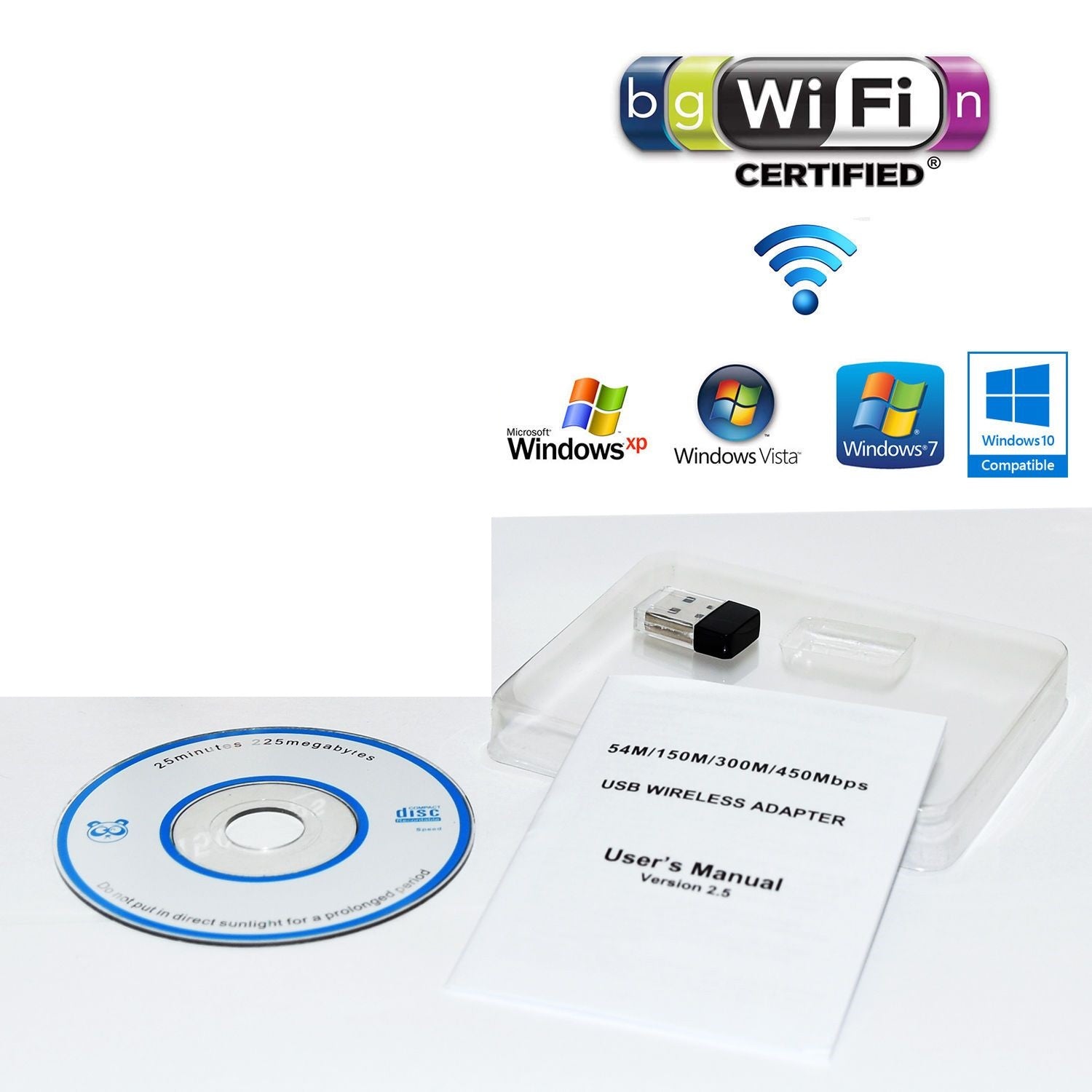 UER Nano USB WiFi Wireless Adapter 150Mbps 802.11b/g/n for PC - Compact WiFi Dongle for Laptop & Desktop, Stable Internet Connection for Gaming, Streaming & Remote Work