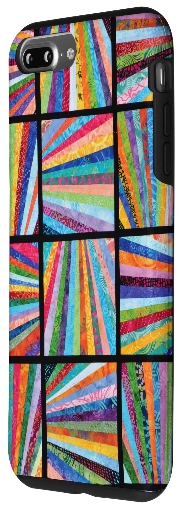 Premium Quilt Block Pattern Phone Case for iPhone 7 Plus & 8 Plus - Durable Protective Cover for Everyday Use & Travel