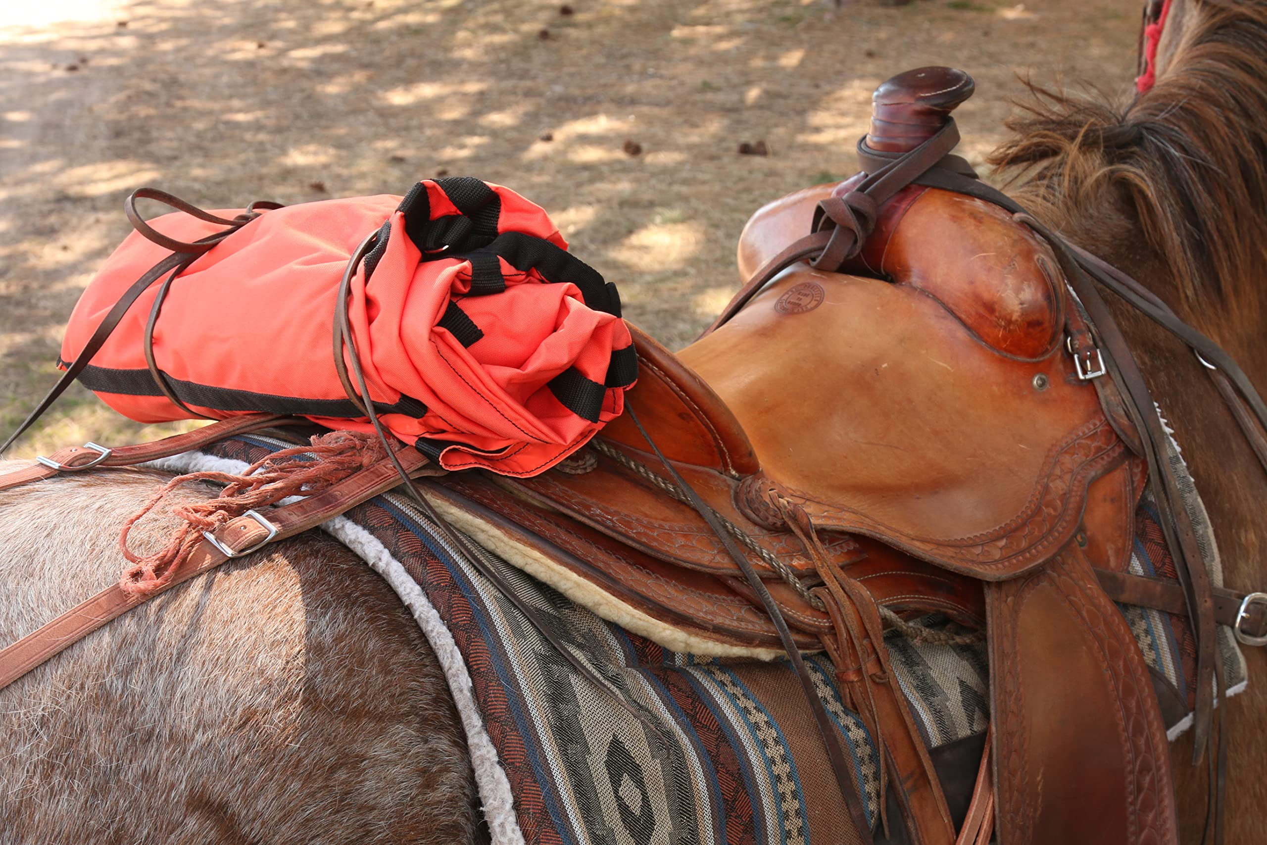 TrailMax Durable Over-The-Saddle Pannier Bags for Western Riding Saddles - Perfect for Hunting, Camping & Horse Packing Gear - Heavy Duty Brown Saddlebags for Equestrian Adventures & Outdoor Exploration