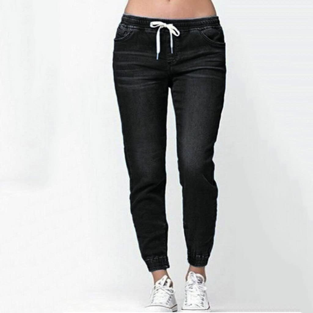 YCZDG Women's High Waist Skinny Jogger Pants - Stretchy Denim Leggings with Drawstring Waist | XX-Large Size | Casual & Sexy Pencil Jeans for Everyday Wear, Workout, or Lounge