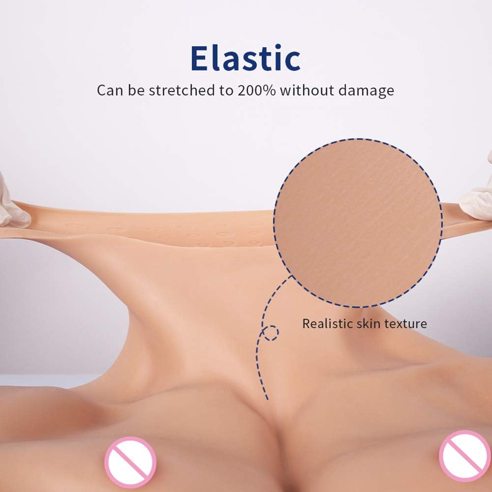 Realistic Silicone Muscle Suit for Men - Fake Abs & Soft Skin Texture - Male Bodybuilding, Drag Shows, Cosplay Costume - Perfect for Halloween, Theater Performances & Costume Parties