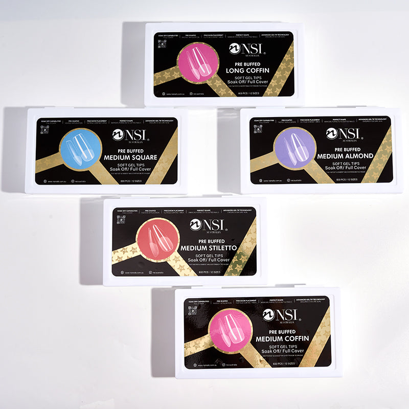 Gel Nail Extensions - Pre Buffed Tips for Strong & Natural-Looking Nails | Perfect for DIY Manicures & Salon Quality Results