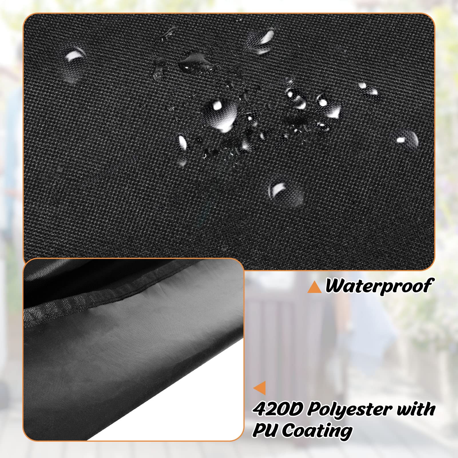 Waterproof Patio Cooler Cart Cover - Fits Most 80-100 Quart Rolling Coolers | Outdoor Ice Chest Protector for Backyard, Camping & Tailgating Parties