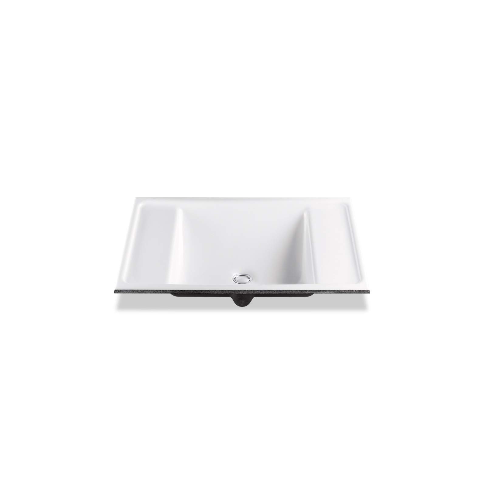 KOHLER Ledges Cast Iron Bathroom Sink - Durable & Stylish Drop-In Lavatory for Modern Homes, Perfect for Master Bathrooms & Powder Rooms