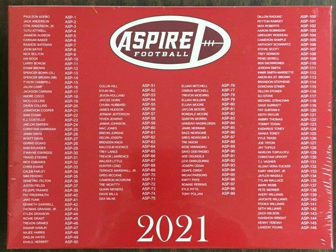 2021 Sage Aspire Football Hobby Box - 24 Packs with Autograph & Memorabilia Cards - Perfect for Collectors, Investors & Fantasy Sports Fans (Great for Gifts, Trading & Display)