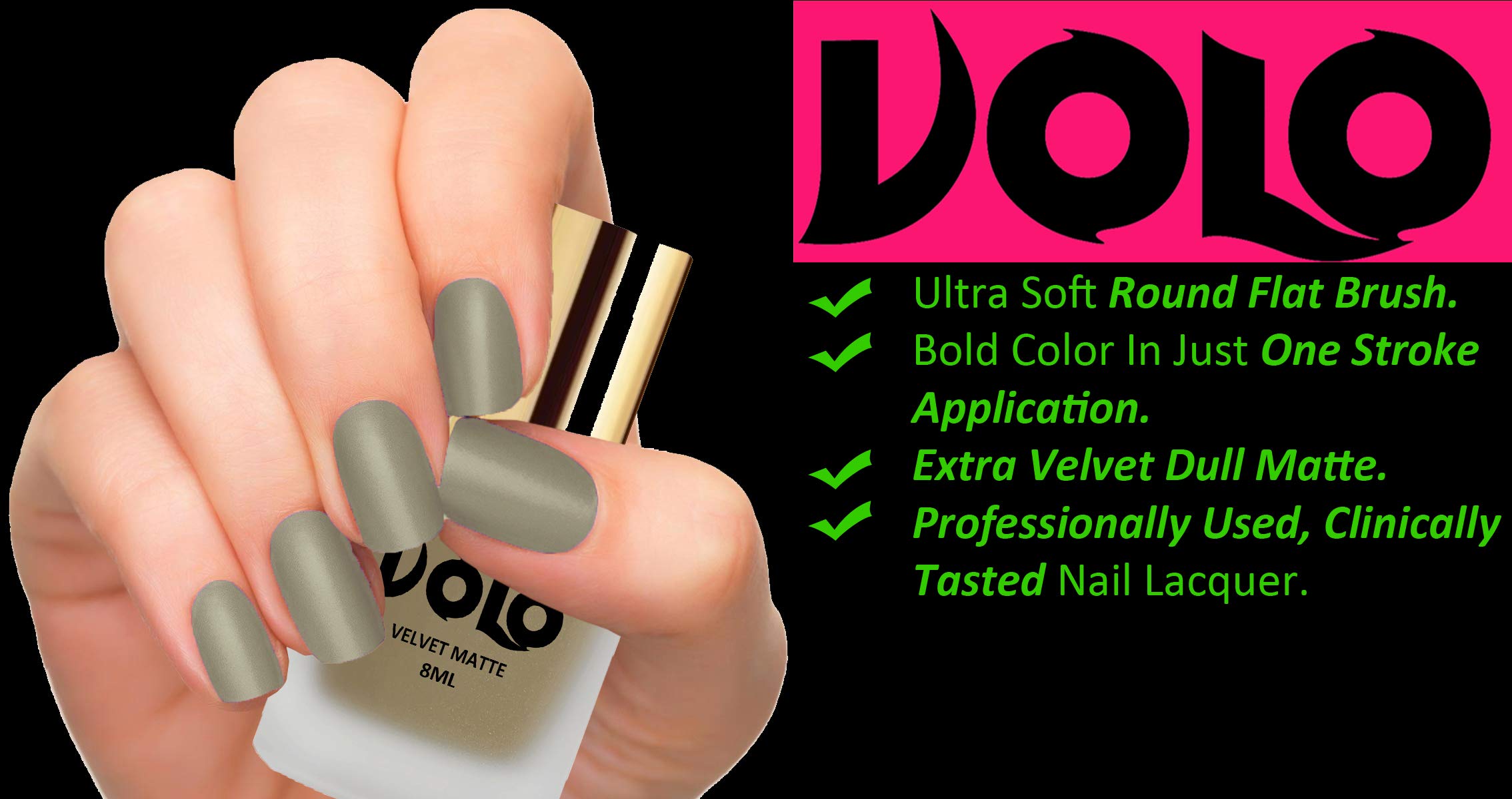 Volo Velvet Matte Nail Polish Set - 4 Pack (Chocolate Brown, Light Peach, Dark Peach, Dark Wine, 32ml) | Long-Lasting, Non-Chip Formula for Parties, Weddings & Special Occasions