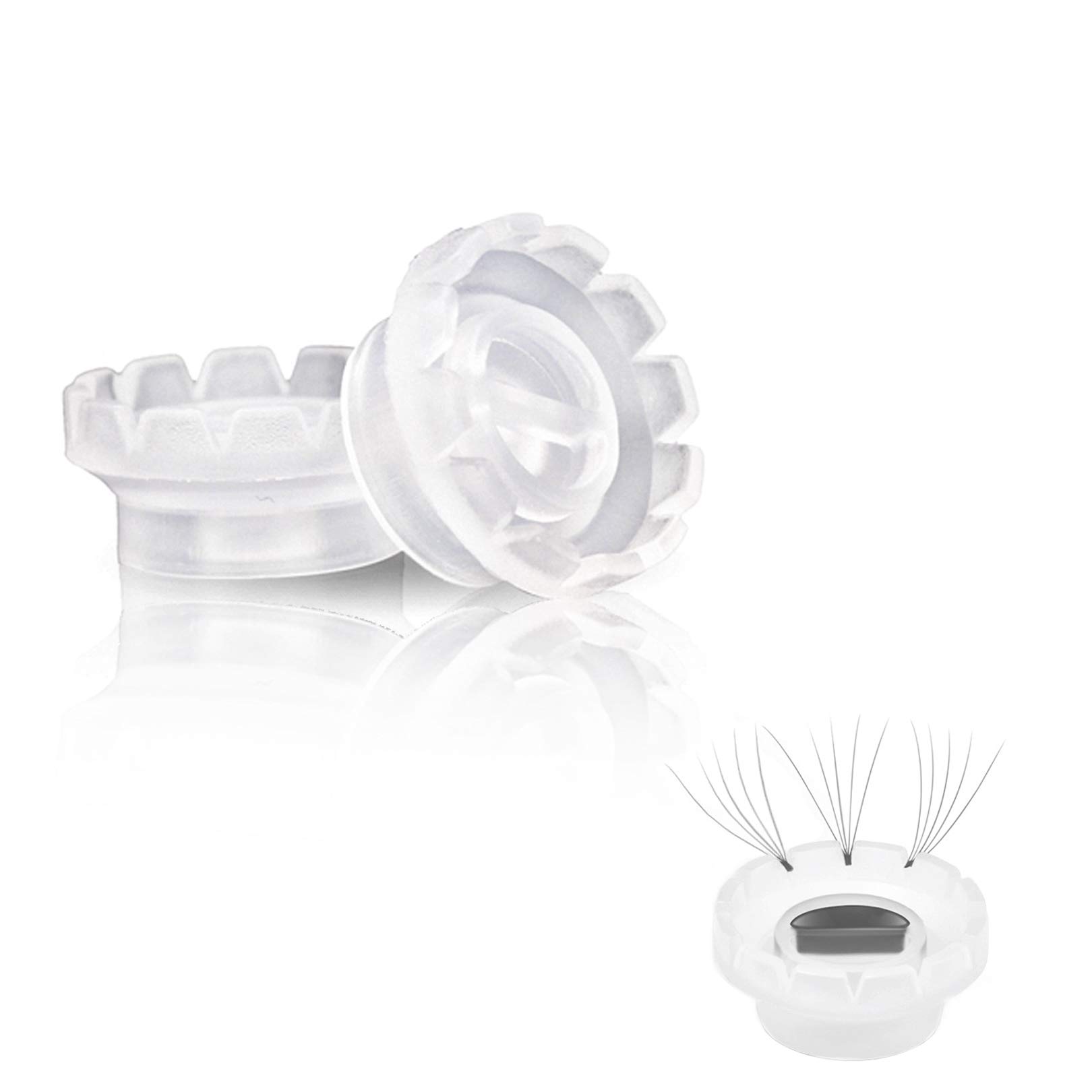400 Pcs Eyelash Extension Volume Lashes Fan Blossom Cups with Glue Holder & Organizer - Quick Blossom Cup for Professional Eyelash Grafting, Nail Art & Volume Lash Application - Perfect for Salon, Spa & DIY Beauty Treatments