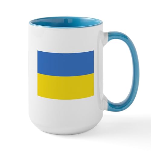 White/Blue Inside - Ukraine Flag Mugs