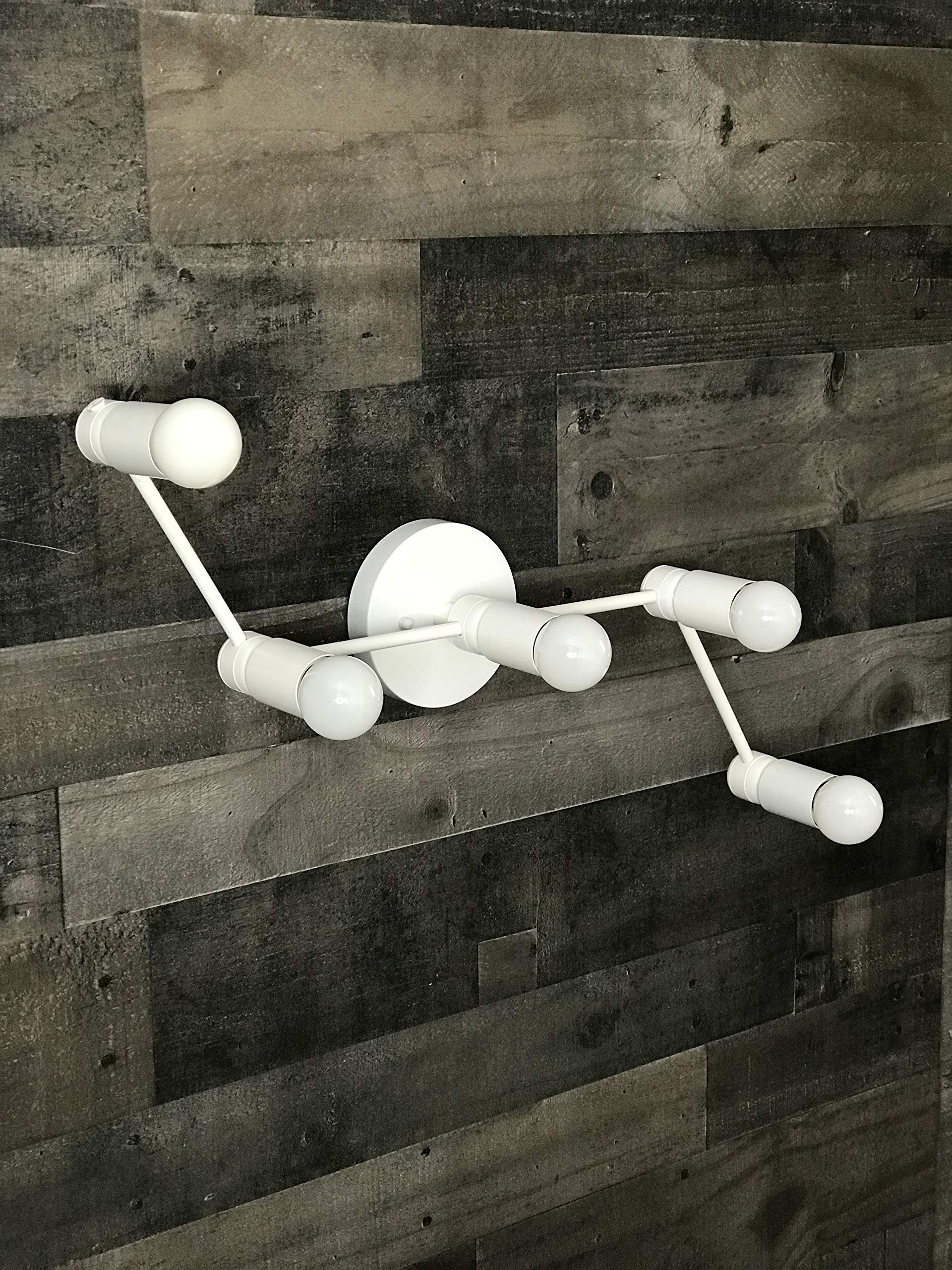 Modern Industrial Wall Sconce - 5 Light Vanity Fixture for Hallway, Bathroom & Bedroom - Elegant Lighting for Home Decor & Interior Design