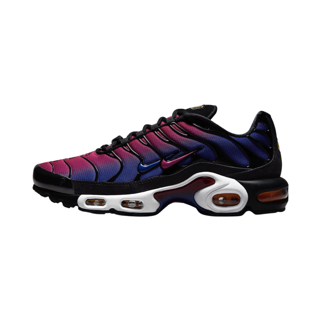 Nike Air Max Plus x Patta x Barcelona FC Culers de Mon Sneakers - Fuchsia, Deep Royal Blue, Black & White | Limited Edition Collaboration | Perfect for Streetwear, Sneaker Collectors & Football Fans