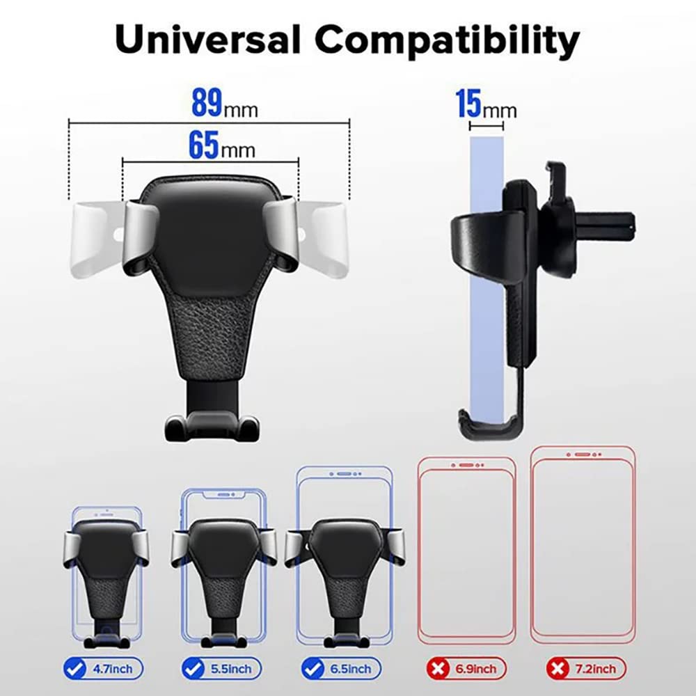 Universal 360° Rotatable Car Phone Holder - Adjustable Vent Mount for All Phones & Cars - Perfect for Navigation & Driving