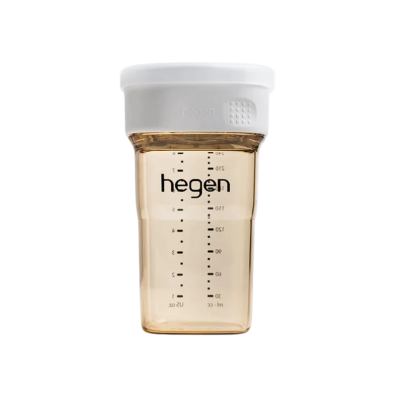 Hegen PCTO™ 240ml/8oz PPSU Baby Bottle - BPA-Free, Leak-Proof, Easy Grip - Perfect for Infants 12 Months & Up - Ideal for Travel, Daycare & On-the-Go Feeding (White)