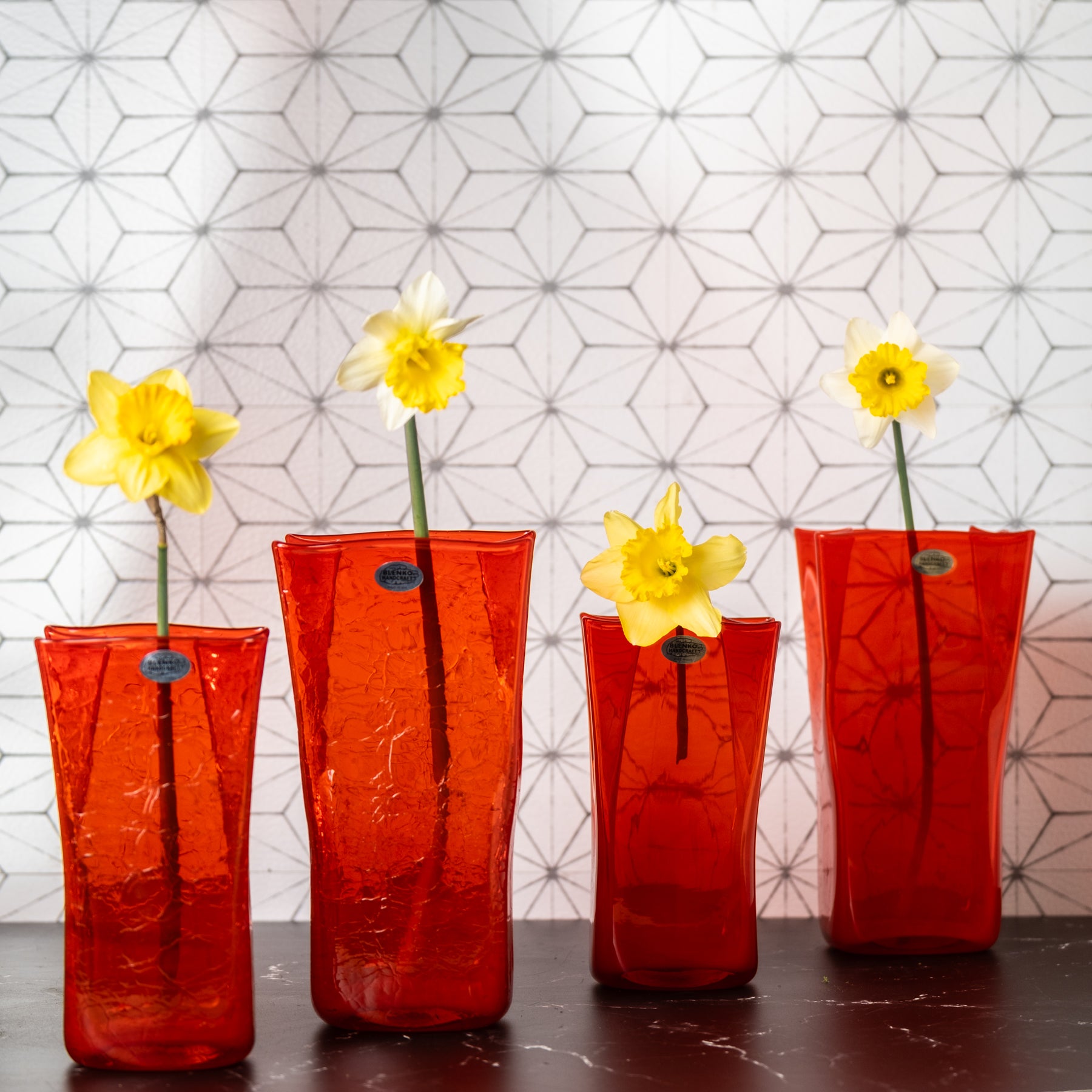 8813MC Crackled Medium Paper Bag Vase - Dreamcicle Orange Home Decor for Boho & Farmhouse Style | Perfect for Centerpieces, Wedding Decor, and Living Room Accents