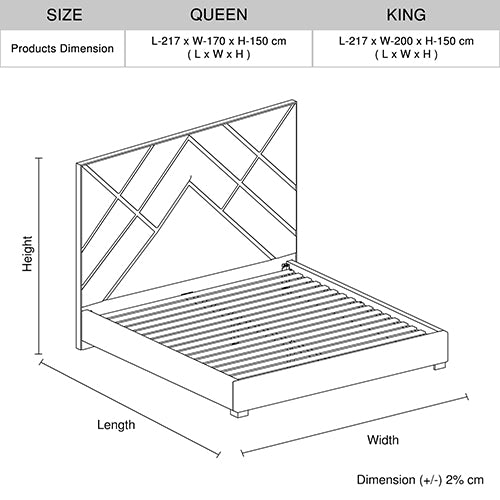 Luxe Matrix Queen Bed Frame - Beige Upholstered Platform Bed with Wooden Slats | Modern Bedroom Furniture for Master Suite, Guest Room & Apartment