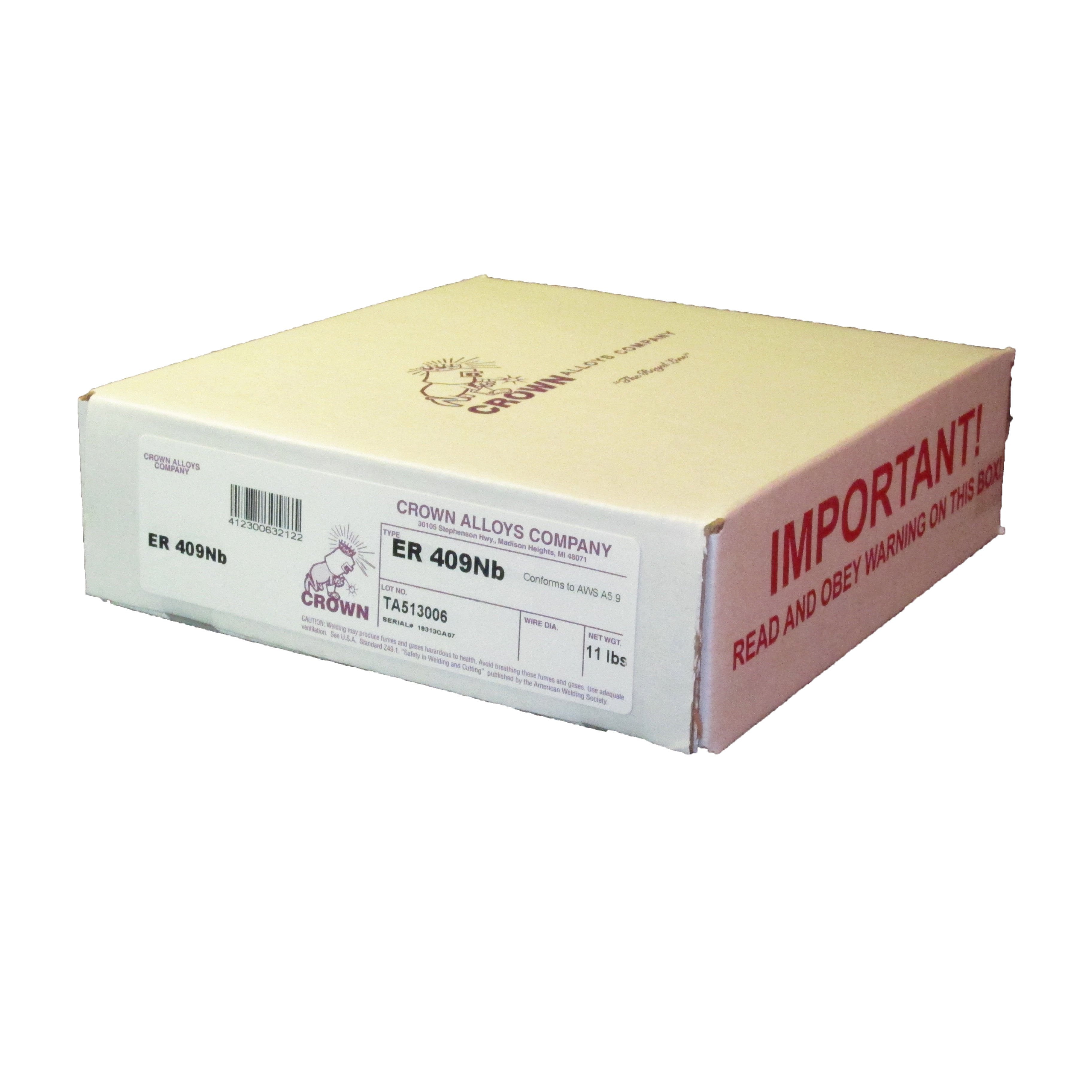 Premium ER 409Nb .045x8 MIG Welding Wire - 11lb Spool for Stainless Steel (SS409/2G) - Ideal for Automotive Exhaust Systems, Industrial Fabrication & Metal Repair Projects