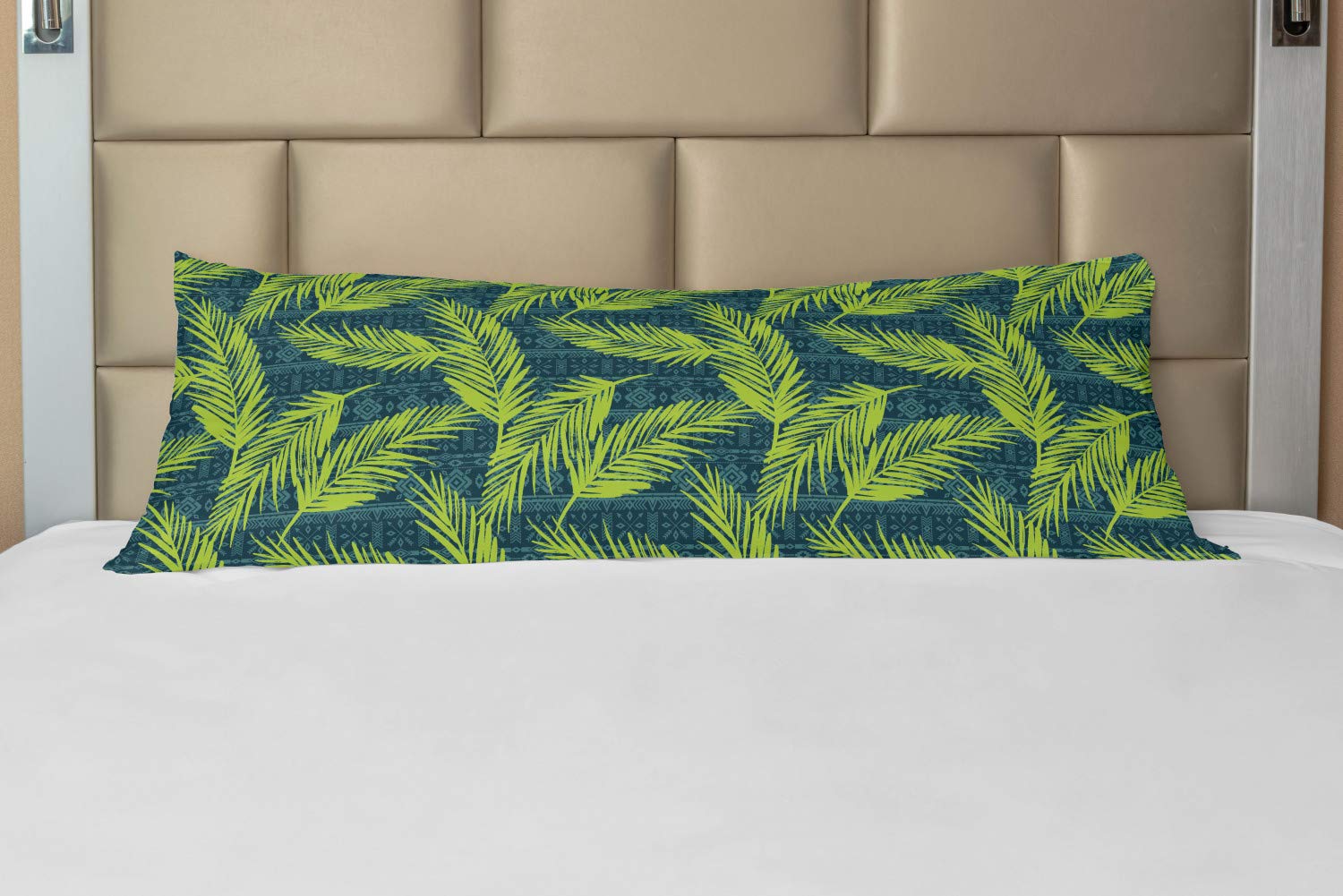 Ambesonne Tribal Aztec Leaves Body Pillow Cover with Zipper - 21