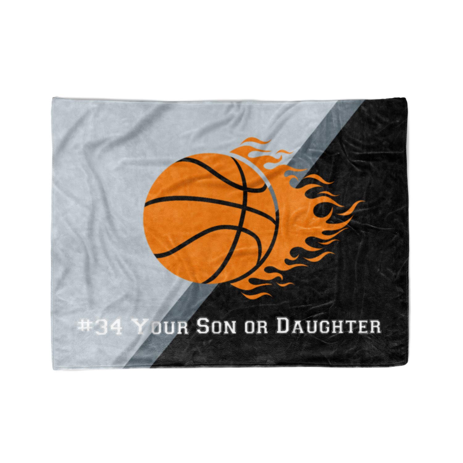 Custom Youth Basketball Fleece Throw Blanket - Personalized Kids Team Blankets for Boys & Girls | San Antonio Texas Sports Gift | Perfect for Game Day, Bedroom Decor & Team Spirit
